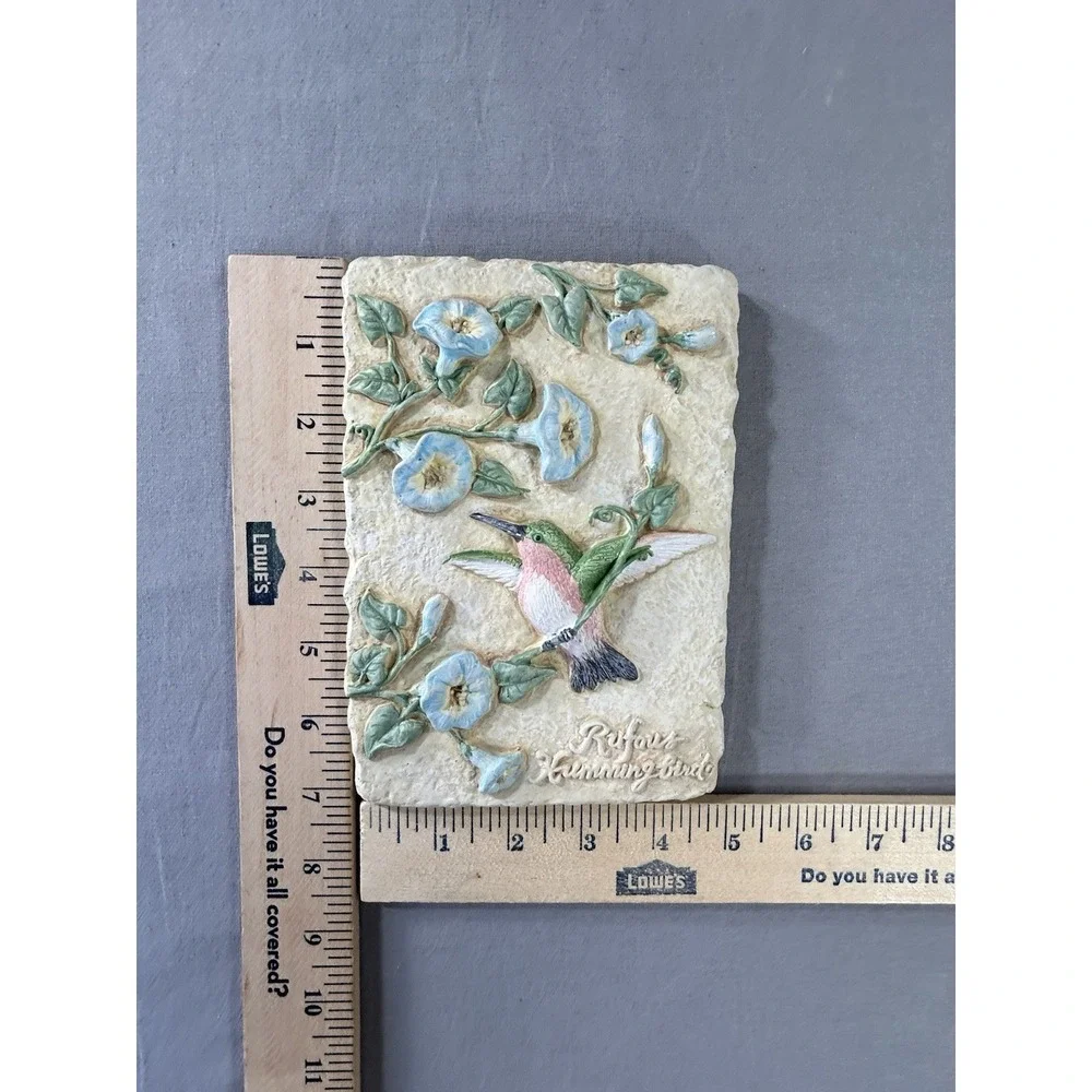 Vintage Avon 3D Decorative Wall Plaque Rufous Hummingbird 5